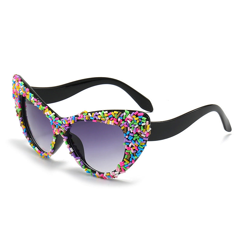 Cat Eye Cake Sunglasses Street Snap Fashion UV Protection Party